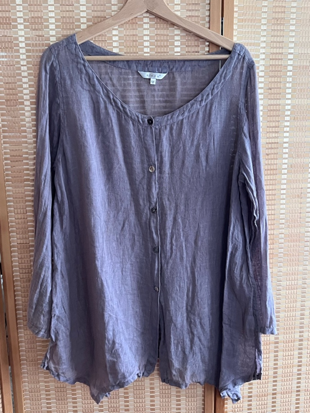 kleën 100% Linen Top in Mauve Size M